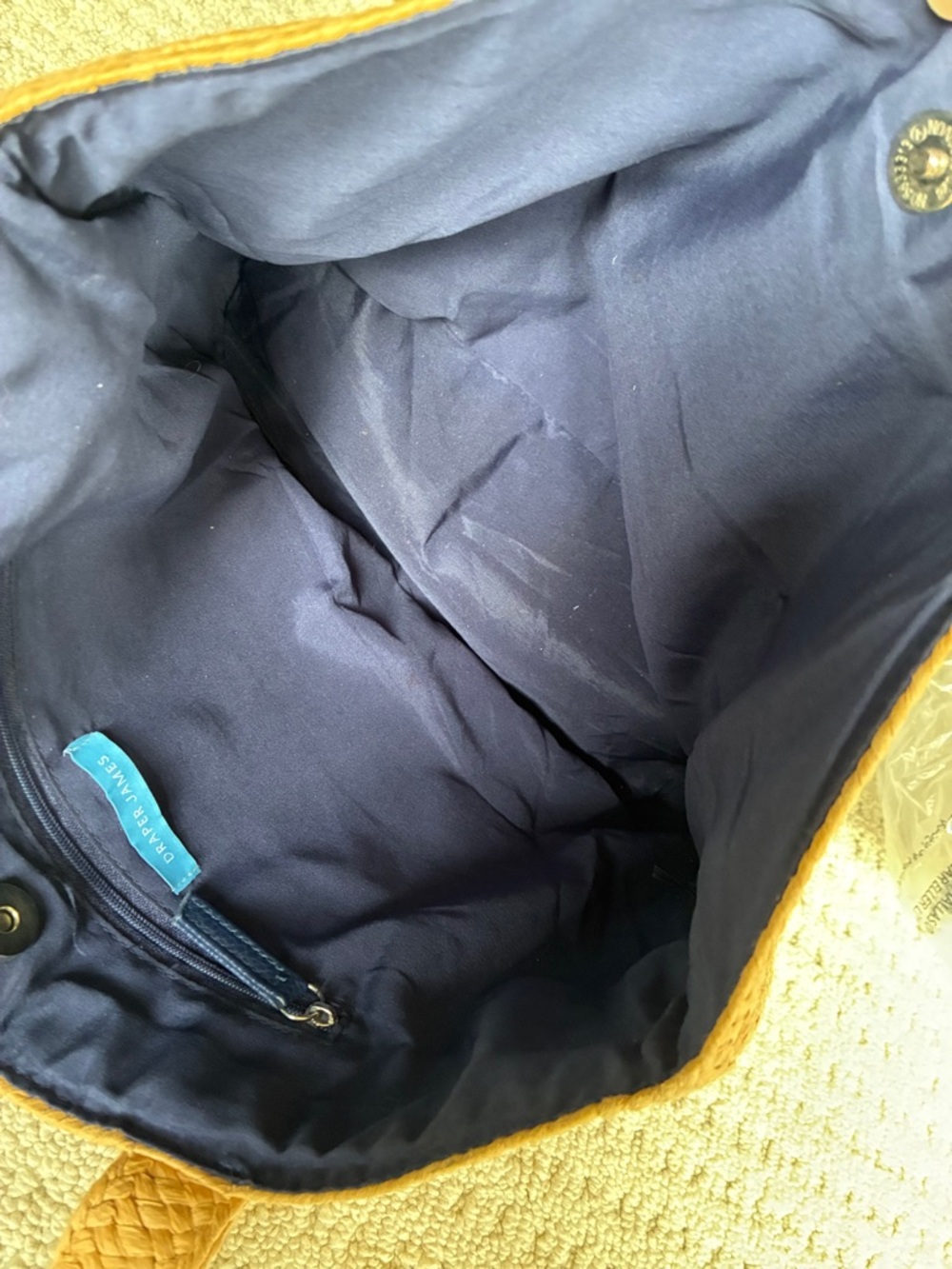 Draper James Women's Tan Woven Straw Shoulder Tote Bag - Picture 5 of 10